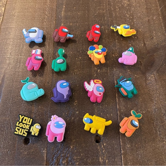 16‎ Piece Among Us Crocs Charms Set - Picture 1 of 3